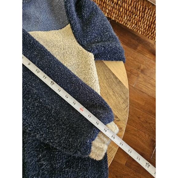 Current Seen Vintage Teddy Sherpa Jacket Women's Size S Oversized Colorblock - Picture 6 of 7